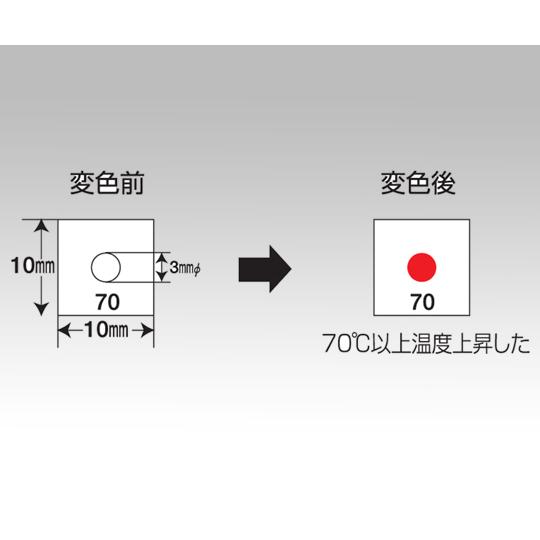 日油技研工業 サーモラベル R Fシリーズ 不可逆/小型 Ｆ-70 (1-1137-05)｜a1-shop｜02