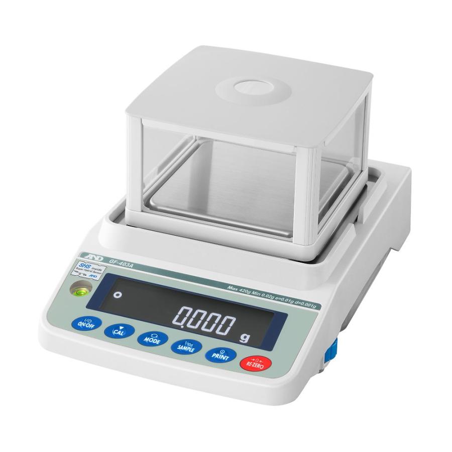 ベーシック電子天びん GF-Aシリーズ ひょう量:420g 最小表示:0.001g エー・アンド・デイ GF403A (1-4032-33)の画像