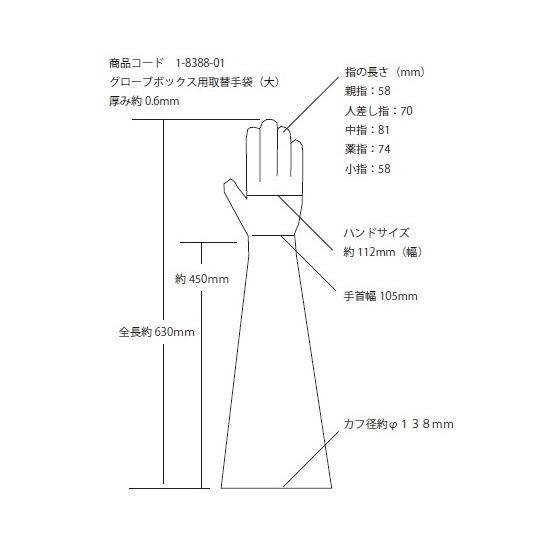 グローブボックス アズワン 傾斜扉 (1-9034-02)_3