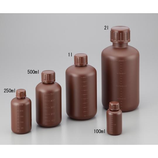 ニッコー 細口瓶 100mL HDPE製・遮光 (2-5076-01)