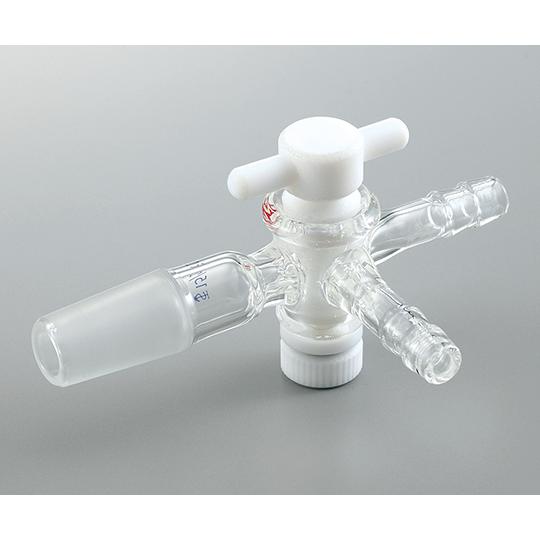 ジョイント付三方コック テフロンコック TS15／25 (2-9605-01)