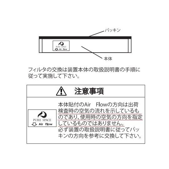 アズワン ピュアスペース・01 交換用抗菌・防臭HEPAフィルター