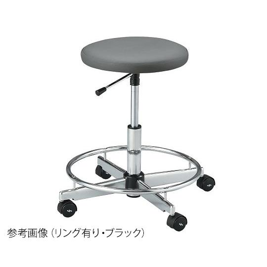 クリーンルーム用帯電防止チェア クラス100対応 リング有り ブラック アズワン CR-84B (3-638-02)