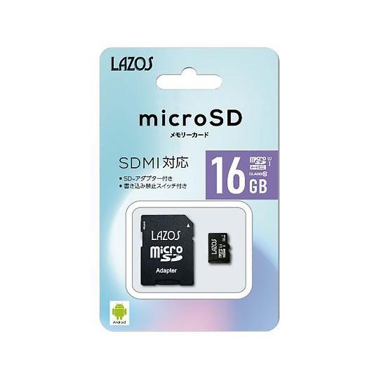 マイクロSDカード 16GB L-16MSD10-U1 (3-668-14)｜a1-shop