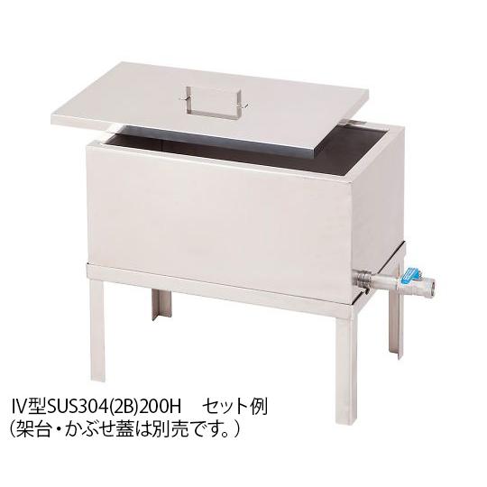 ステンレス水槽 角型 ドレンバルブ付 25A 断熱なし IV型 100L アズワン  (4-1920-21)の画像