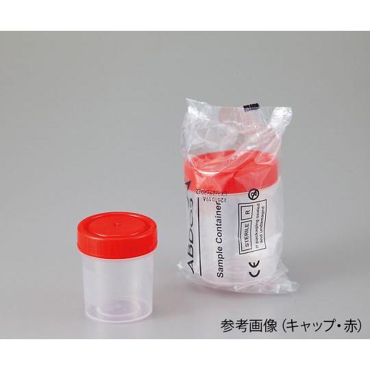 滅菌サンプル容器 個包装タイプ 赤 60mL 1箱 350個入 P40102R (4-2051-03)