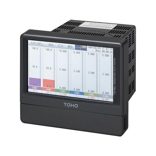 6CHペーパレスレコーダ 6点入力式記録計 東邦電子 TRM-00J-Z (4-2450-01)
