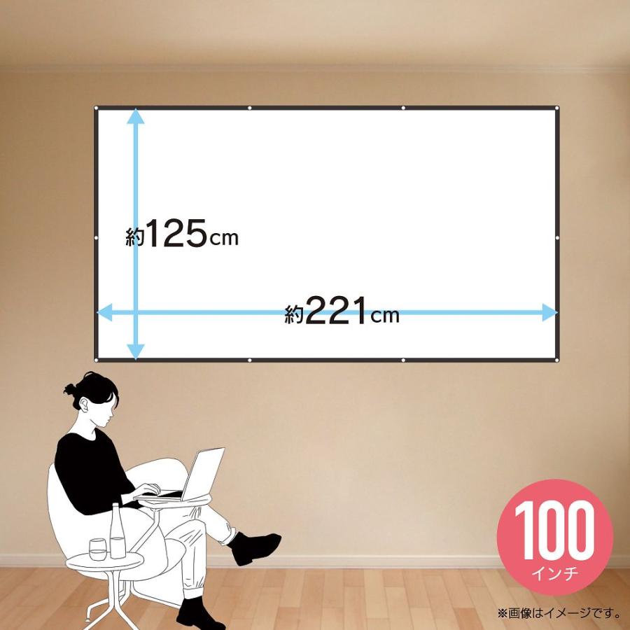 池商 軽量 折りたたみ式 プロジェクタースクリーン 100インチ RA  