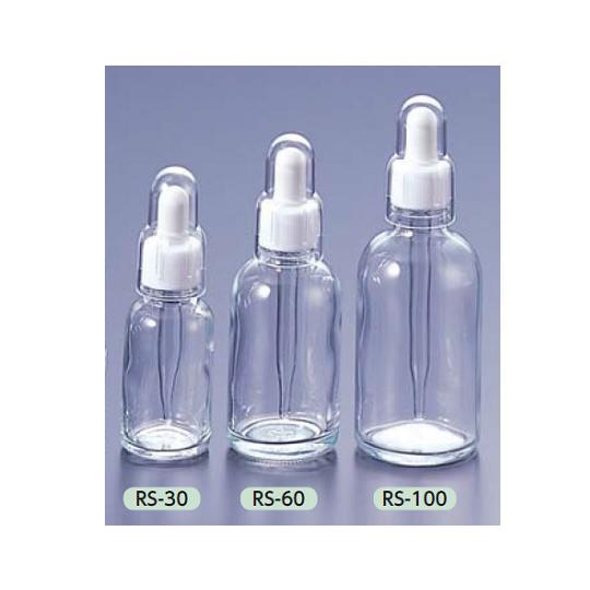 マルエム スポイド瓶 丸型 RS-100 透明 100mL RS-100 透明  (4-3022-03)｜a1-shop