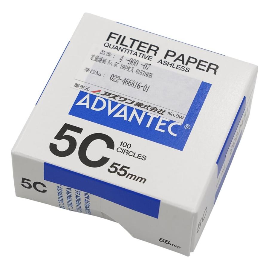 定量濾紙 No.5C 100枚入 ADVANTEC 1531055 (4-900-07) : A1ショップ 