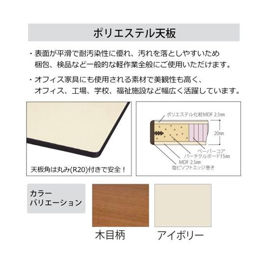 折りたたみ式軽量作業台 耐荷重200kg ポリエステル天板 ワークテーブル折りたたみタイプ W1800×D900×H740 アイボリー_2