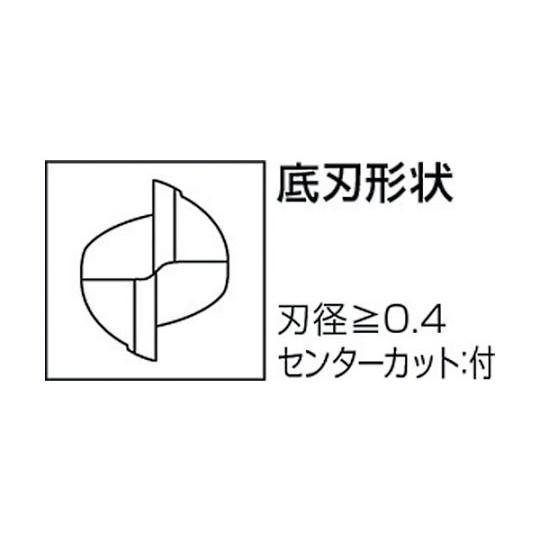 2枚刃エムスター 超硬ロングネックスクエアエンドミル5mm 三菱マテリアル MS2XLD0500N600 (61-1257-32)