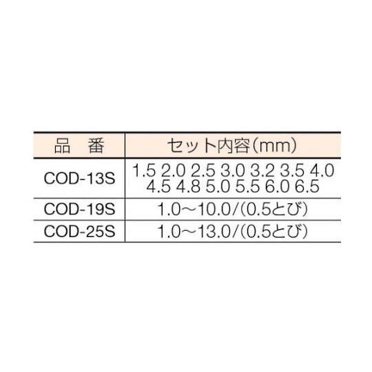 コバルト正宗ドリル 13本組セット スチールケース入り イシハシ精工 COD-13S (61-1380-85)_1