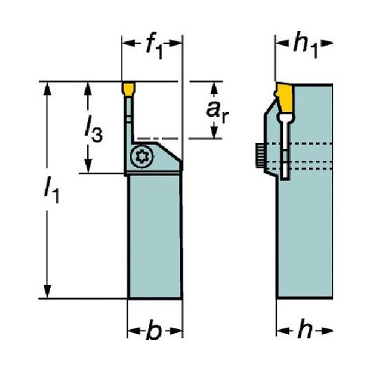T-Max Q-カット 突切り・溝入れシャンクバイト 480 サンドビック RF151.23-2525-30M1 (61-1576-60)_1