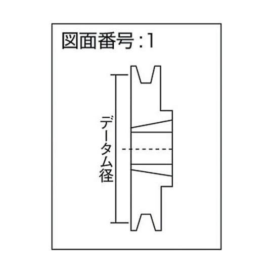 ブッシングプーリー SPZ 265mm 溝数3 EVN SPZ265-3 (61-2039-23)_2