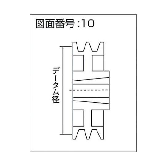 ブッシングプーリー SPZ 315mm 溝数2 EVN SPZ315-2 (61-2040-40)_2