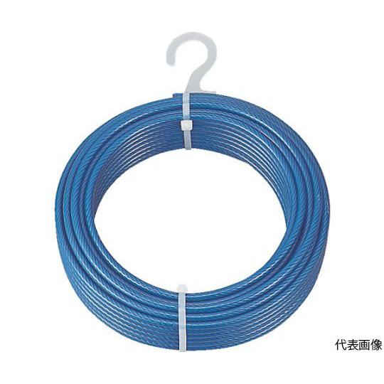 メッキ付ワイヤロープ PVC被覆タイプ Φ4 6 mmX200m トラスコ中山 CWP-4S200 (61-2101-02)