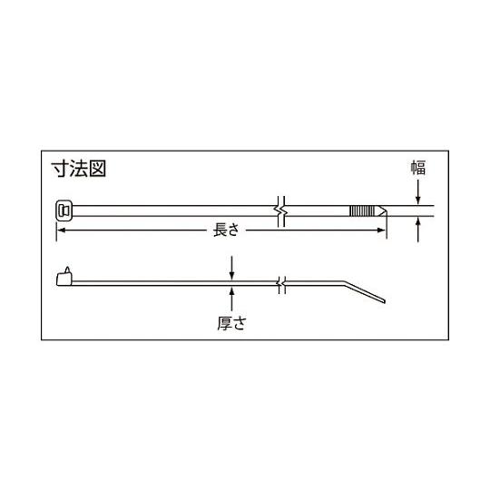 ナイロン結束バンド 耐熱性黒 幅4.8×長さ292 1000本入 パンドウイットコーポレーション PLT3S-M30 (61-2239-20)_2