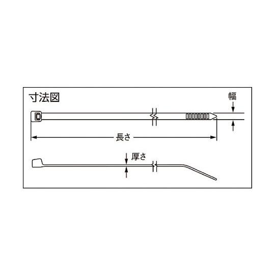 NETIS認定 超耐久ナイロン12結束バンド (耐候性タイプ) 100本入り PLT2.5S-C120｜a1-shop｜04