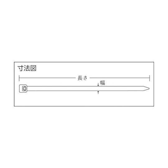 ナイロン結束バンド 耐候性黒 100本入 幅7.6厚さ1.9mm パンドウイットコーポレーション PLT7LH-C0 (61-2240-85)