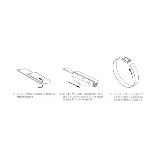 MLTタイプ 長尺ステンレススチールバンド エクストラヘビータイプ用ヘッド SUS304 幅:12.7mm用 100個入り MTHEH-C