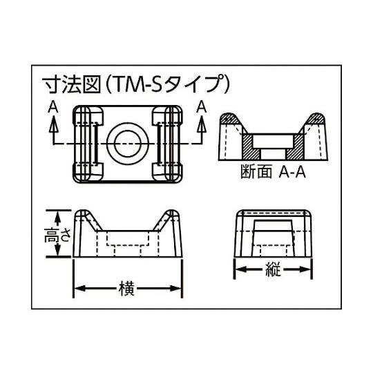 タイマウント 耐候性黒 1000個入 パンドウイットコーポレーション TM1S6-M0 (61-2248-73)