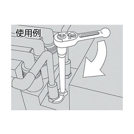 18pcs 3/8sqdr クローフートレンチセット 旭金属工業 VCS3180 (61-2330-83)_2