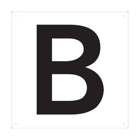 トラスコ中山 表示板 アルファベット「B」 420X420 TAEH-B (61-2738-89)｜a1-shop