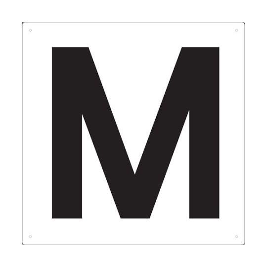トラスコ中山 表示板 アルファベット「M」 420X420 TAEH-M (61-2739-01)｜a1-shop
