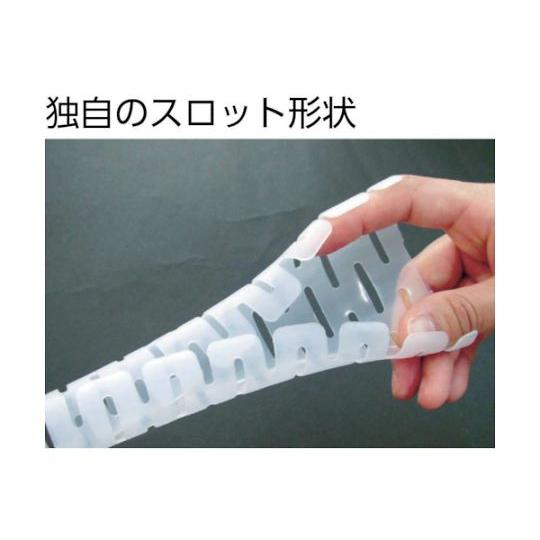 電線保護チューブ スリット型スパイラル パンラップ 束線径20.6Φmm 30m巻き 黒 PW100F-C20_2