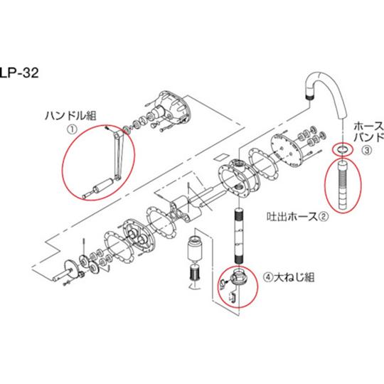 工進 LP32用ハンドル組 003800101 (61-2891-75)｜a1-shop｜02