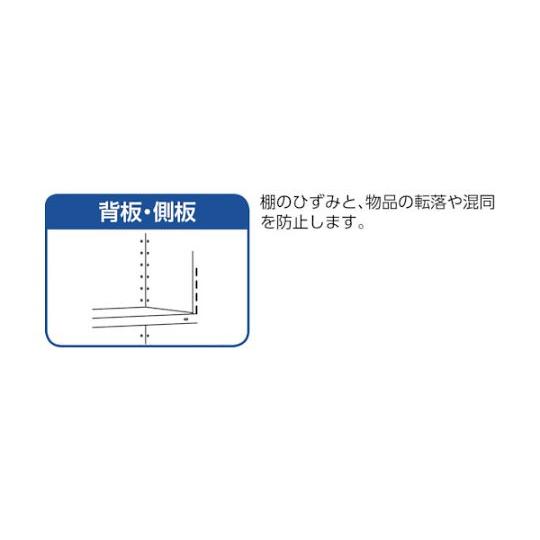 スチール製軽量ボルト式棚 縦仕切付 W875×D450×H1800 3列6段 ネオグレー トラスコ中山 63X-37 NG (61-3014-26)_2
