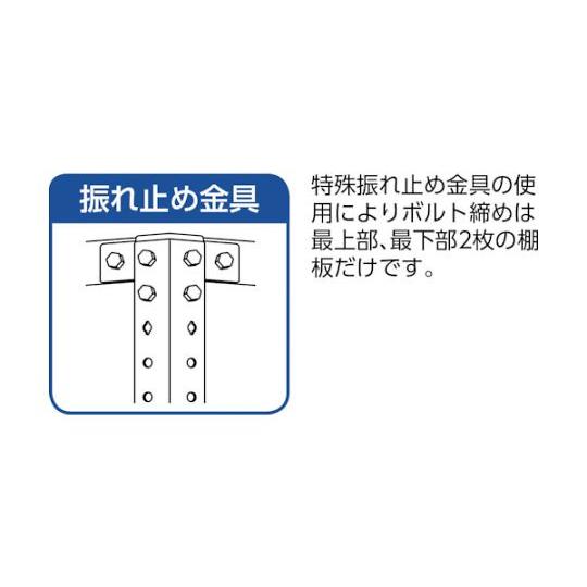 軽量150型中棚ボルトレス棚 W1800XD450XH2100 5段 トラスコ中山 TLA76S-15 (61-3017-36)_1
