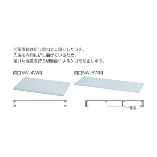 軽量150型中棚ボルトレス棚 W1800XD450XH2100 5段 トラスコ中山 TLA76S-15 (61-3017-36)_4