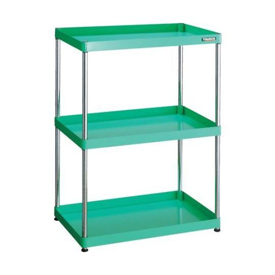 トラスコ中山 フェニックスワゴン ラック型 750X500 3段 YG色 PEW-R1273-YG (61-3052-02)