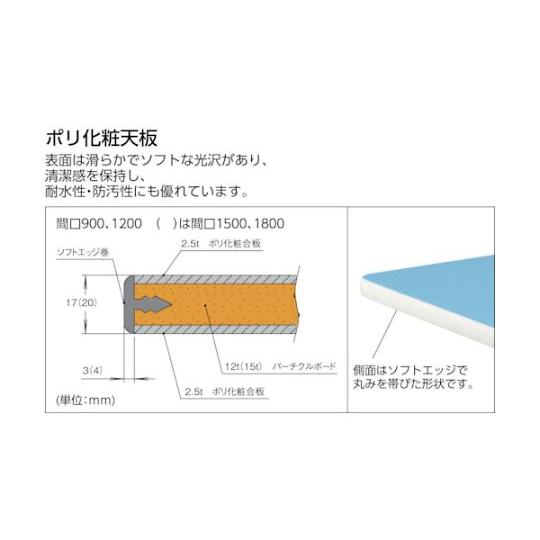 軽荷重作業台 250kg BE型 1500X600XH740 基本タイプ ダークグレー色 トラスコ中山 BE-1560 61-3059-17_2