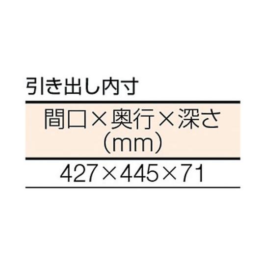 中荷重作業台 500kg AEW型 1800X750XH740 2段引出付 ダークグレー色_3