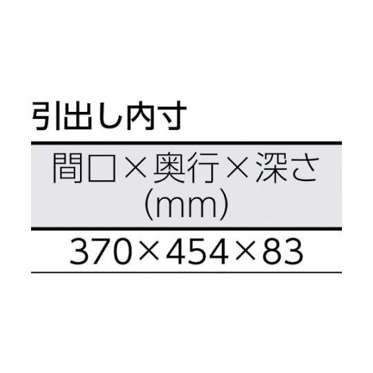 中荷重作業台 2000kg DW型 1800X750XH740 3段引出付 グリーン色 トラスコ中山 RDW-1800D3 (61-3072-74)_2
