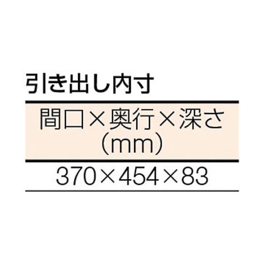 中荷重作業台 2000kg DW型 1800X750XH740 3段引出付 グリーン色 トラスコ中山 RDW-1800D3 (61-3072-74)_4