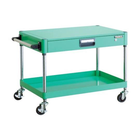 フェニックスワゴン 省音 750X500 薄型1段引出付 YG色 トラスコ中山 PEW-671Z-YG (61-3086-66)