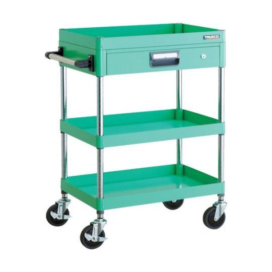 フェニックスワゴン 省音 600X400 薄型1段引出付 YG色 トラスコ中山