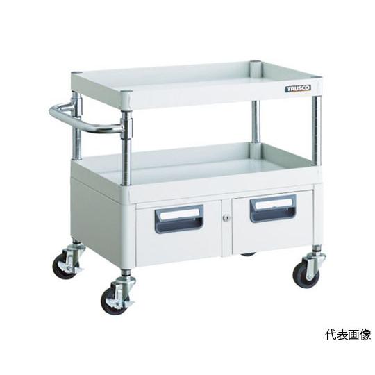 フェニックスワゴン 省音 750X500XH740 2列引出付 W色 トラスコ中山 PEW-773W-W (61-3087-16)