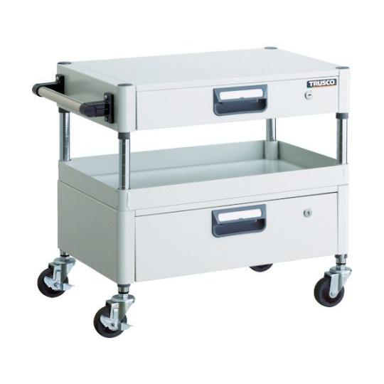 フェニックスワゴン 省音 600X400XH600 引出付 W色 トラスコ中山 PEW-661VZ-W (61-3087-30)