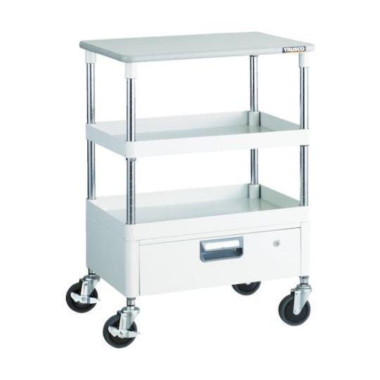 フェニックスワゴン 省音 600X400 1段引出 天板付 W色 トラスコ中山 PEW-962VT-W (61-3087-78)