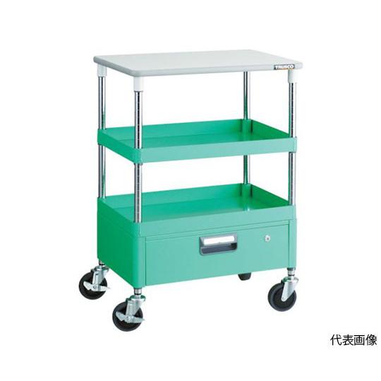 フェニックスワゴン 省音 750X500 1段引出 天板付 YG色 トラスコ中山 PEW-972VT-YG (61-3087-81)