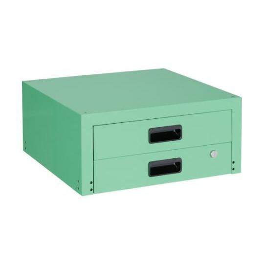 ラビットワゴン用引出2段 500X500 ヤンググリーン トラスコ中山 RBW-55X YG (61-3092-34)