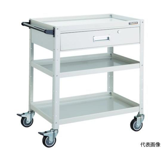 トラスコ中山 バーディワゴン 600X400 深型1段引出付 ウレタン YG色 BDW-963YU-YG (61-3093-37)