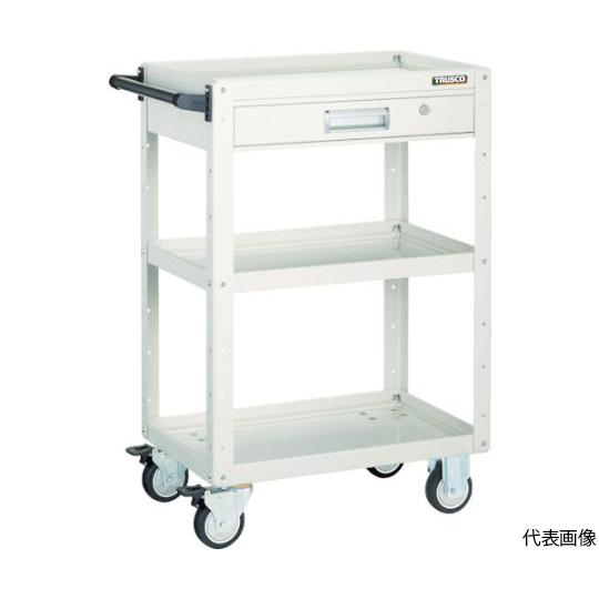 トラスコ中山 イーグルワゴン 600X400 引出付 ウレタン車輪 YG色 EGW-963VU-YG (61-3094-50)