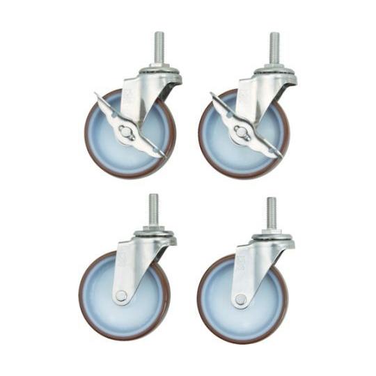 クリーンラビット Φ100ナイロンウレタン車輪セット SUS金具 トラスコ中山 CRB-SU100SET (61-3103-42)