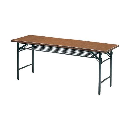 折りたたみ会議テーブル 1800X450XH700 チーク トラスコ中山 1845 (61-3246-02)